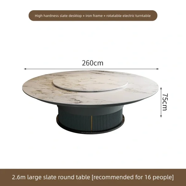 Wholesale High-end Hotel Electric Round Banquet Tables with Rotating Turntables and Matching Chairs