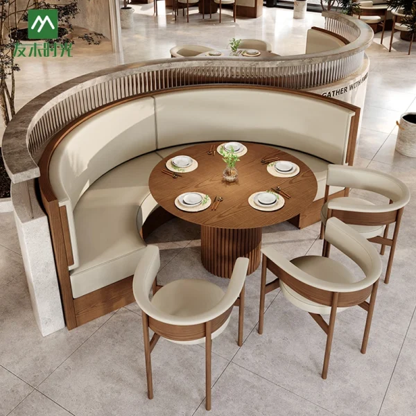 Bulk Restaurant Furniture Supply - Novel Booth, Table and Chair Sets; Customizable for Commercial Project