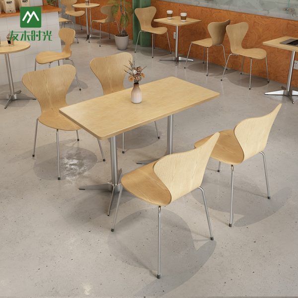 Wholesale High-quality Modern Minimalist Dining Table and Chair Sets for Restaurants and Cafes