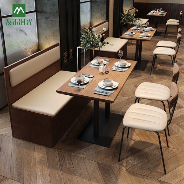 Bulk Coffee Shop Furniture Wholesale Simple and Retro Style – Restaurant Table and Chair Sets Manufacturer