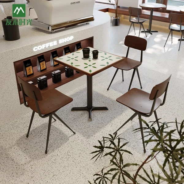 Wholesale Minimalist Retro Cafe Furniture - Including Table, Chair, and Booth Sofa
