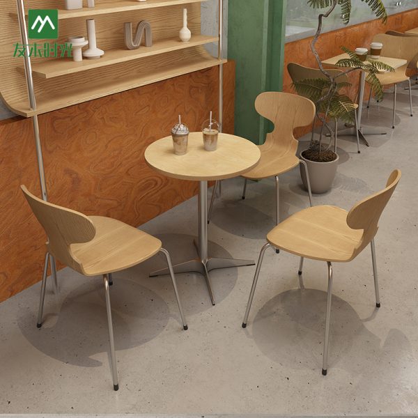 Wholesale High-quality Modern Minimalist Dining Table and Chair Sets for Restaurants and Cafes