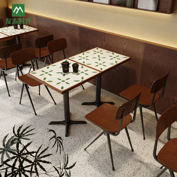 Wholesale Minimalist Retro Cafe Furniture - Including Table, Chair, and Booth Sofa