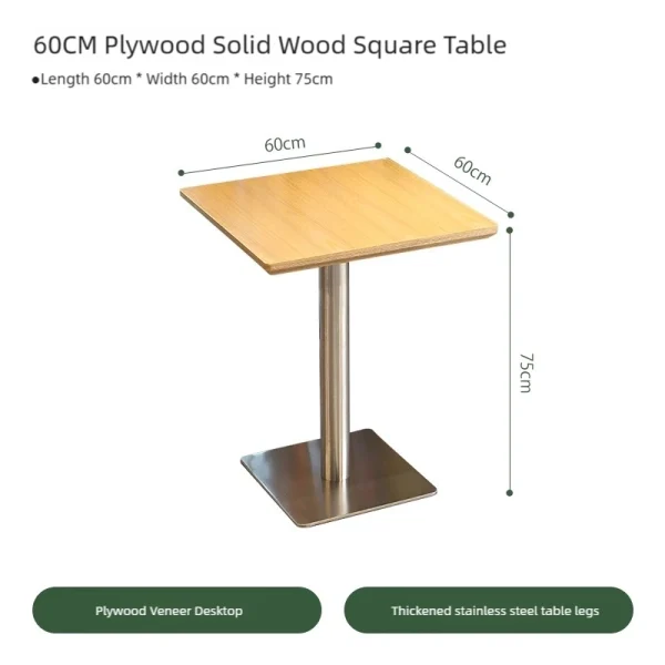 Wholesale Modern Themed Restaurant Furniture, Stainless Steel Table and Chair Sets