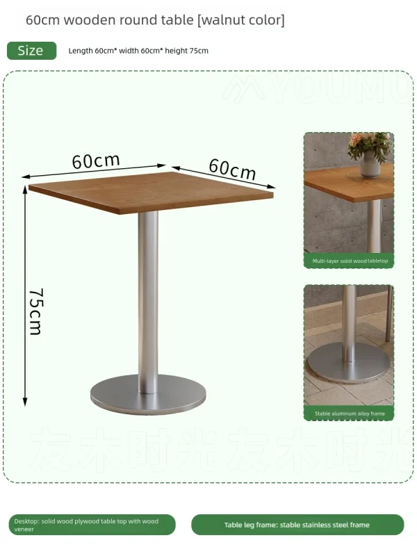 Wholesale Restaurant Tables and Chairs, Korean-Style, Stainless Steel Frame - Ideal For Cafe and Casual Restaurant