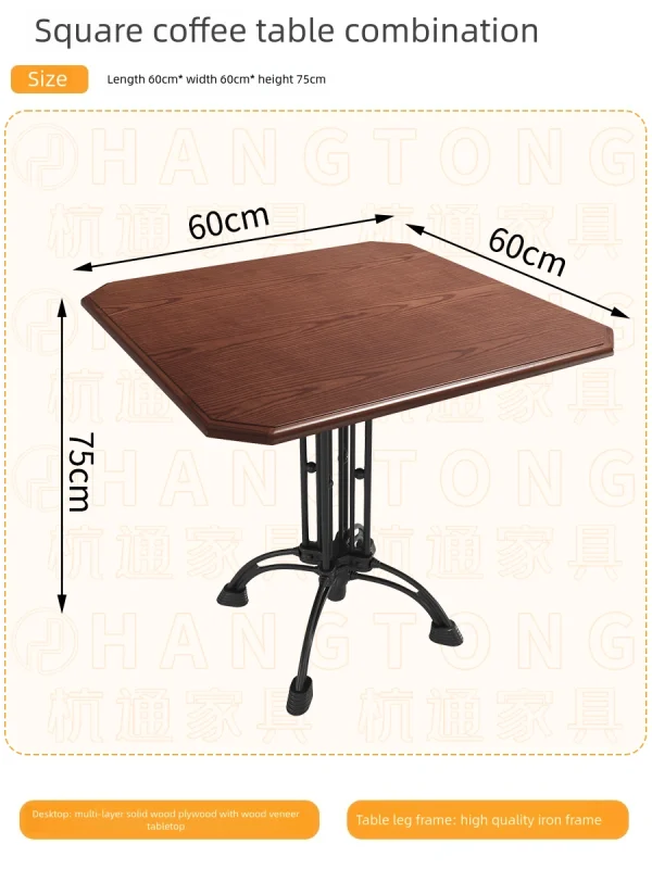 Retro-style Pub Furniture Set, Cigar Bar Casual Sofa Set, Bar Table and Chair Combination