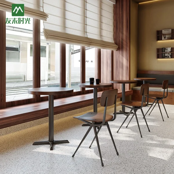 Wholesale Minimalist Retro Cafe Furniture - Including Table, Chair, and Booth Sofa