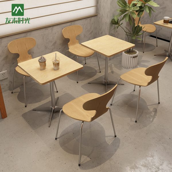 Wholesale High-quality Modern Minimalist Dining Table and Chair Sets for Restaurants and Cafes