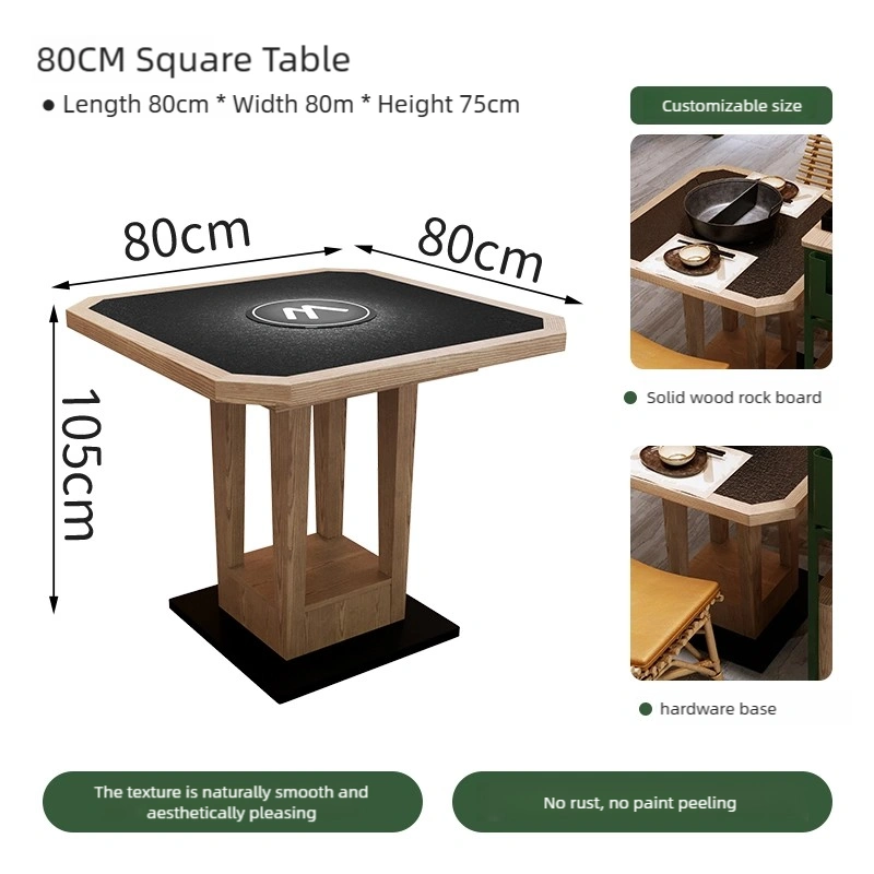 Wholesale Hot Pot Restaurant Furniture Sets – Hot Pot Table, Booth Sofa, Chair, and Vegetable Rack – Bild 6