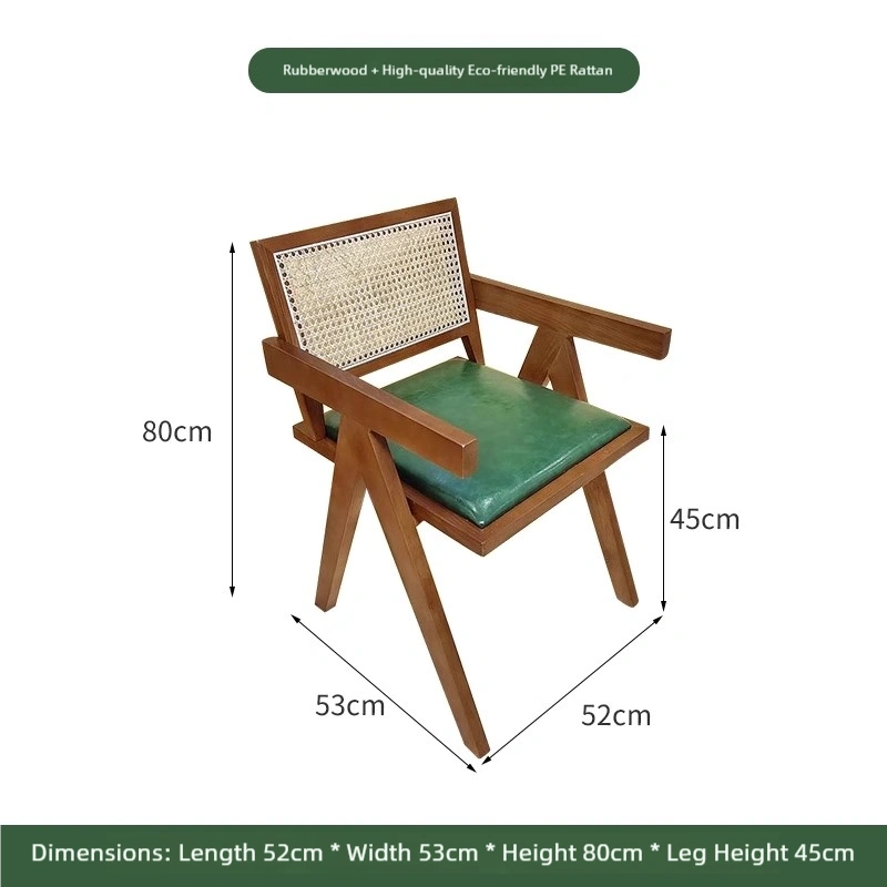 Southeast Asian Style Cafe Restaurant Furniture – with Rattan and Solid Wood Table and Chair Sets - 图片 5