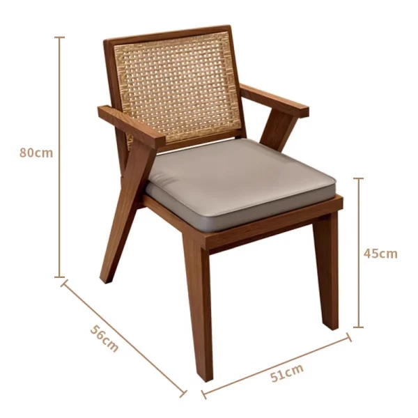 Wholesale Southeast Asian Restaurant Furniture - Rattan Backs of Booths and Chairs Paired with Slab Dining Tables