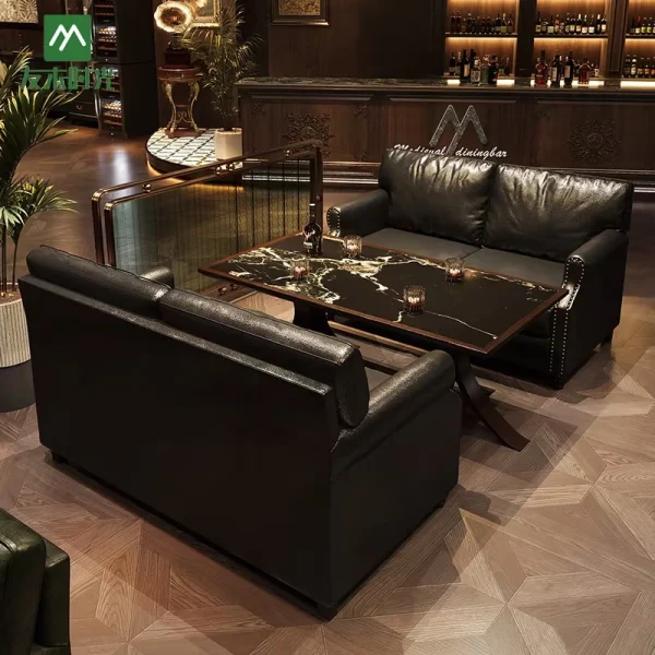 Wholesale Tavern Pub Furniture Sets – Comfortable Single Sofas and Durable Tables, Suitable for Pubs, Bars, and Retro Cafes