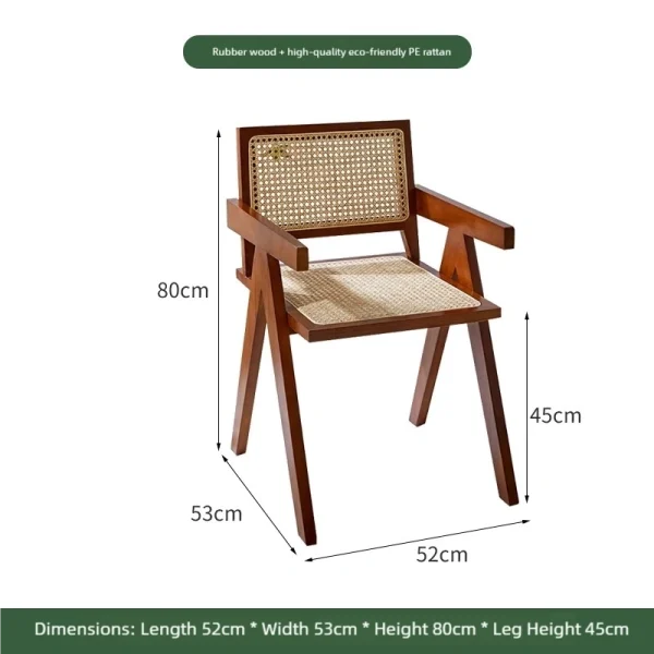 Wholesale Minimalist Cafe Table and Chair Set with Rattan Seating