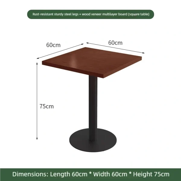 Wholesale Minimalist Cafe Table and Chair Set with Rattan Seating