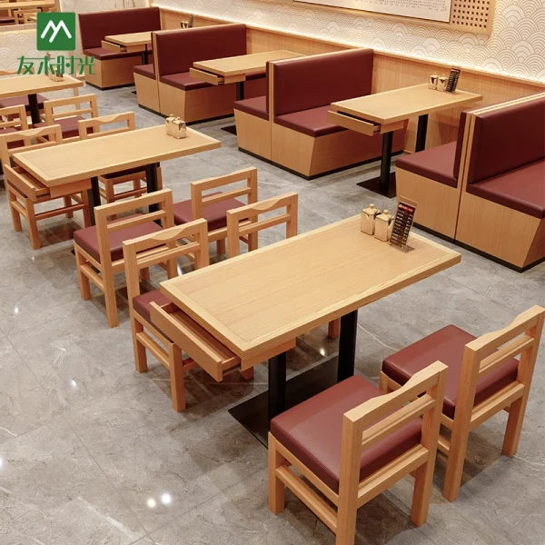 Wholesale Commercial Table and Chair Set - Suitable for Chinese, Japanese, and Korean Restaurants