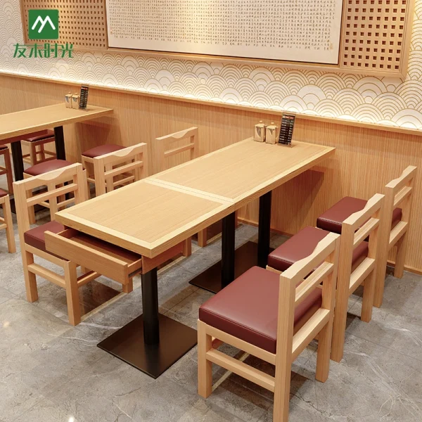 Wholesale Commercial Table and Chair Set - Suitable for Chinese, Japanese, and Korean Restaurants