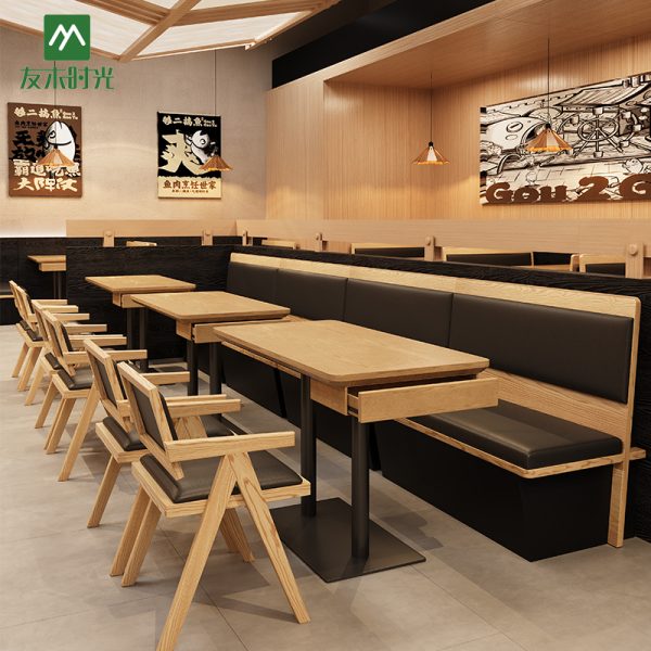 Bulk Chinese Restaurant, Fast Food Restaurant Dining Table and Chair Set