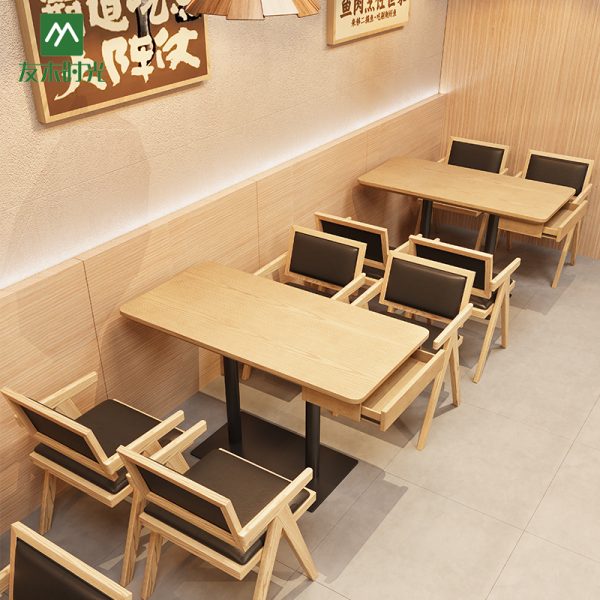 Bulk Chinese Restaurant, Fast Food Restaurant Dining Table and Chair Set