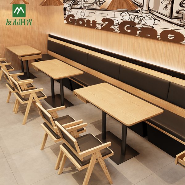 Bulk Chinese Restaurant, Fast Food Restaurant Dining Table and Chair Set