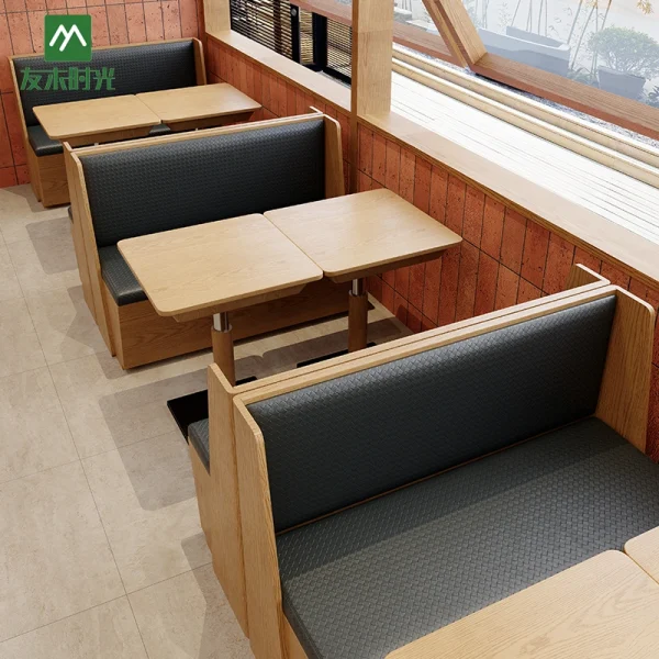 Venda por grosso de cadeiras de madeira modernas para restaurantes com mesas - Ideal para cafés e lojas de massas