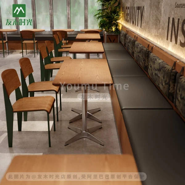 Korean-style Casual Restaurant Cafe Table and Chair Sets - Directly Supplied by Our Factory