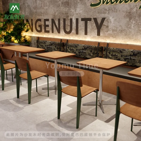 Korean-style Casual Restaurant Cafe Table and Chair Sets - Directly Supplied by Our Factory