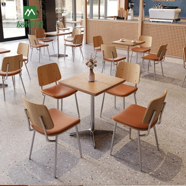 Bulk High-end Modern Cafe Furniture Sets Wholesale – Tables, Chairs, and Booth Sofas Can Be Customized