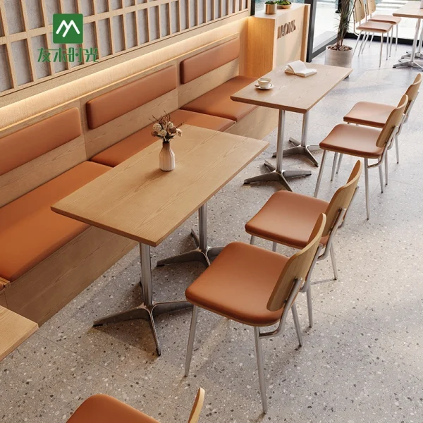 Bulk High-end Modern Cafe Furniture Sets Wholesale – Tables, Chairs, and Booth Sofas Can Be Customized