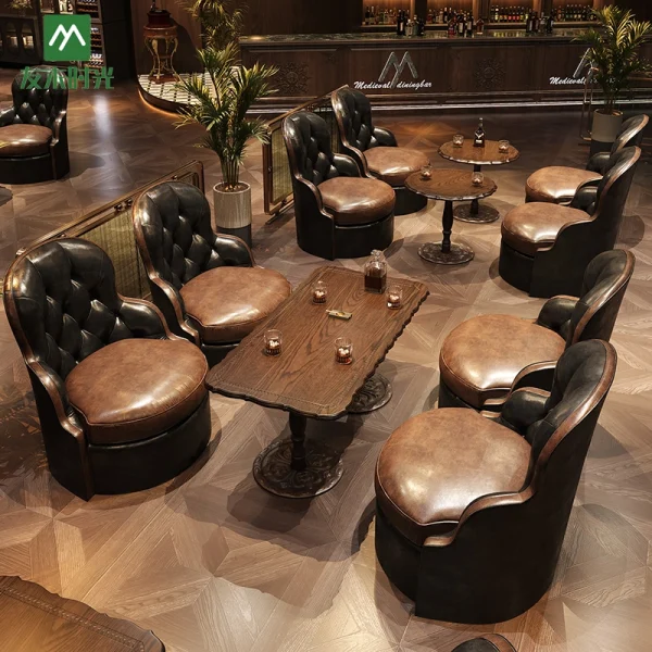 Wholesale Retro Industrial Style Bar and Pub Furniture – Booths, Tables, and Chairs