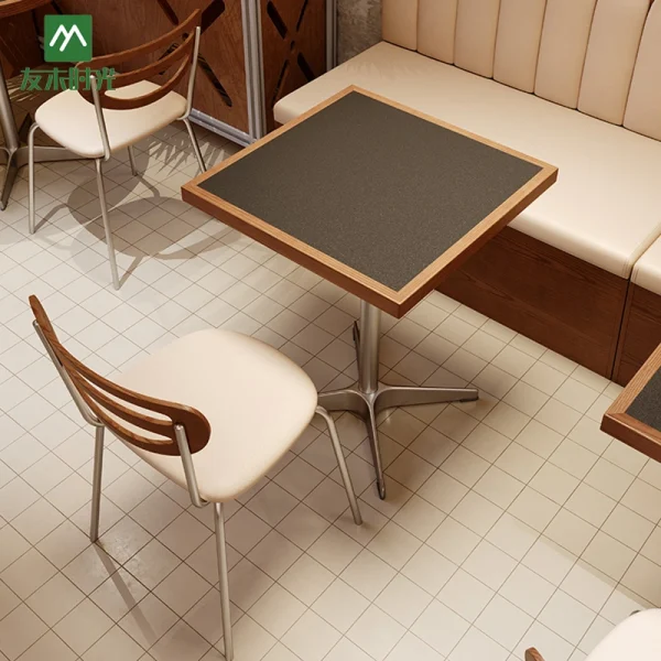 Wholesale Commercial Table, Chair and Booth Seating Set for Coffee Shop, Dessert or Tea Houses