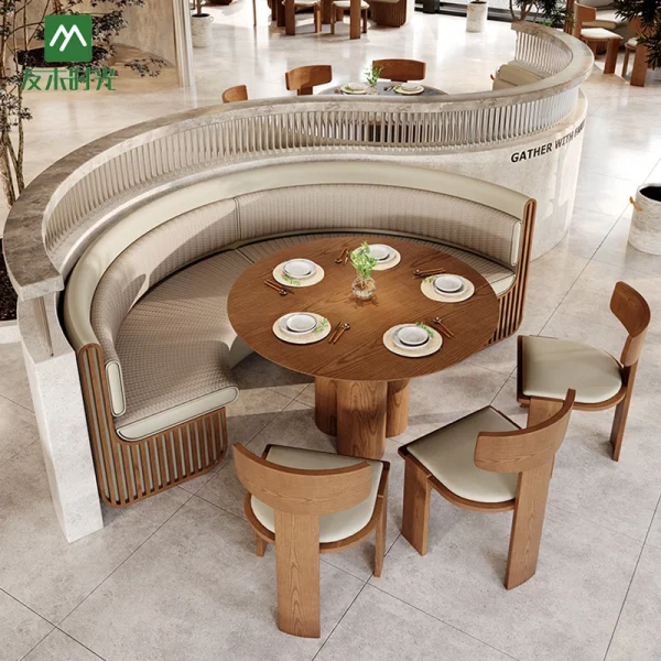 Wholesale C-Shape Booth and Table Set - Furniture For Restaurants and Hotel Lounges