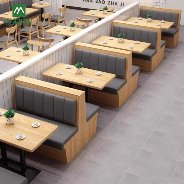 Modern Style Restaurant Booths, Tables, and Chairs – Directly Supplied by the Factory