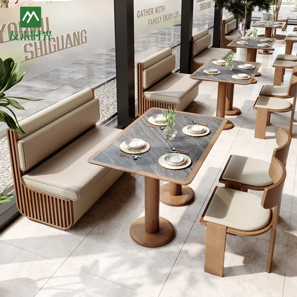 Wholesale C-Shape Booth and Table Set - Furniture For Restaurants and Hotel Lounges