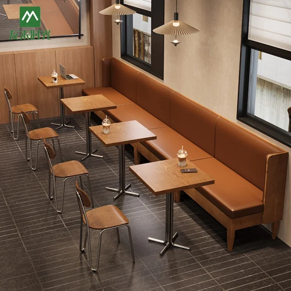 Wholesale Classic Retro Style Restaurant Booth Sofa, Table, and Chair Set