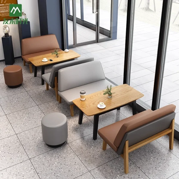 Wholesale Coffee Shop Furniture Sets - Lounge Sofas, Tables, and High Bar Stools
