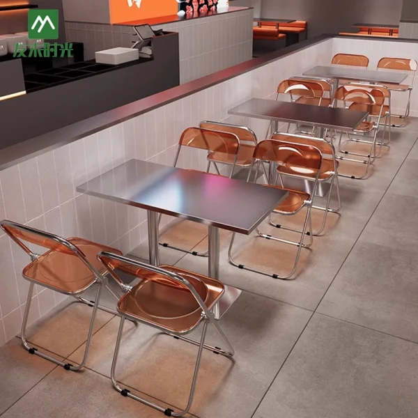 Wholesale Industrial Style Restaurant Furniture - Stainless Steel Table and Chair Sets