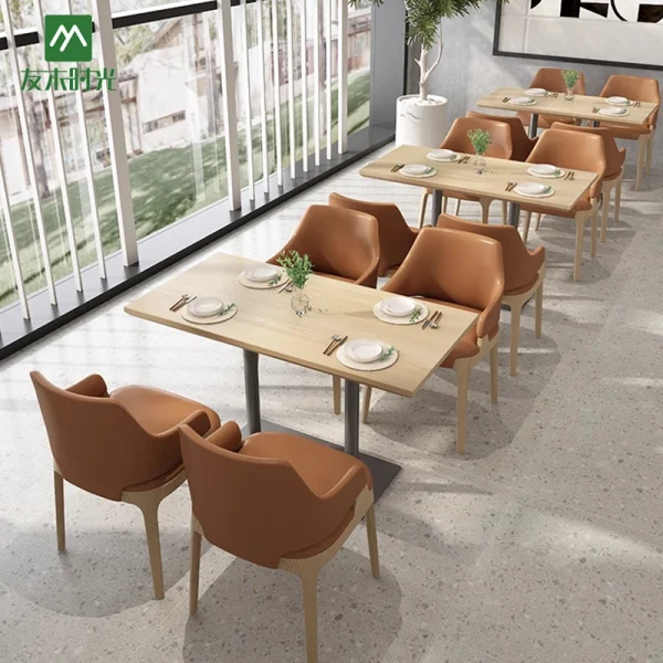 Themed Restaurant, Hotel Restaurant, High-end Restaurant Table and Chair Set Wholesale