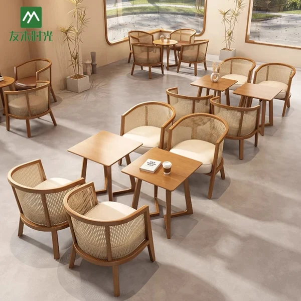 Wholesale Coffee Shop Lounge Furniture, Japanese Minimalist Style - Cafe Furniture Manufacturer