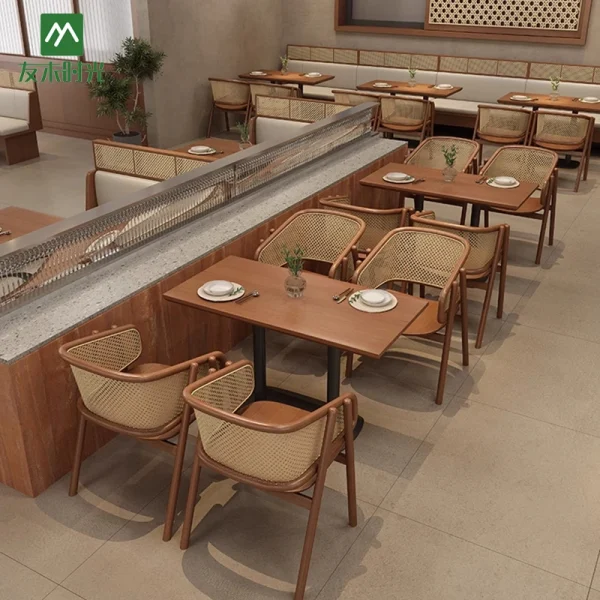 Wholesale Southeast Asian Style Restaurant and Cafe Wood Table and Chair Sets