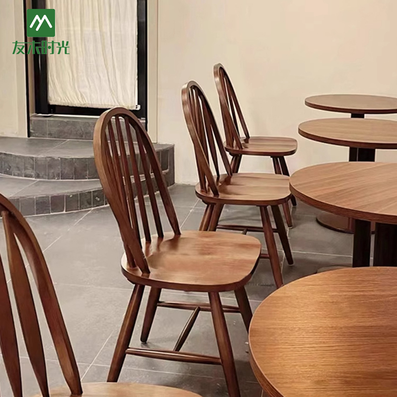 Japanese-style Minimalist Cafe Restaurant Solid Wood Table and Chair Set. Durable and Easy to Maintain. - Imagen 2