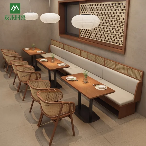 Wholesale Southeast Asian Style Restaurant and Cafe Wood Table and Chair Sets