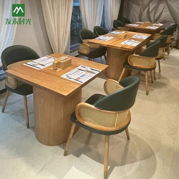 Wholesale Natural Style Restaurant Table and Chair Set, Cafe Furniture Set