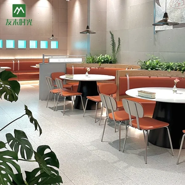 Wholesale Modern Themed Restaurant Furniture, Stainless Steel Table and Chair Sets