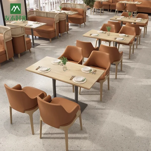 Themed Restaurant, Hotel Restaurant, High-end Restaurant Table and Chair Set Wholesale