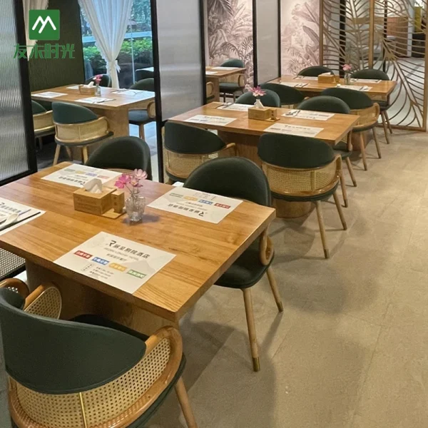 Wholesale Natural Style Restaurant Table and Chair Set, Cafe Furniture Set