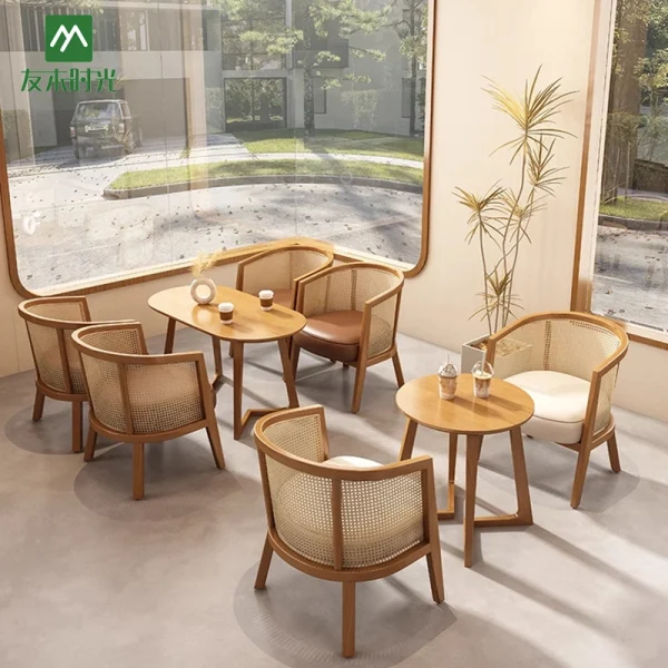 Wholesale Coffee Shop Lounge Furniture, Japanese Minimalist Style - Cafe Furniture Manufacturer