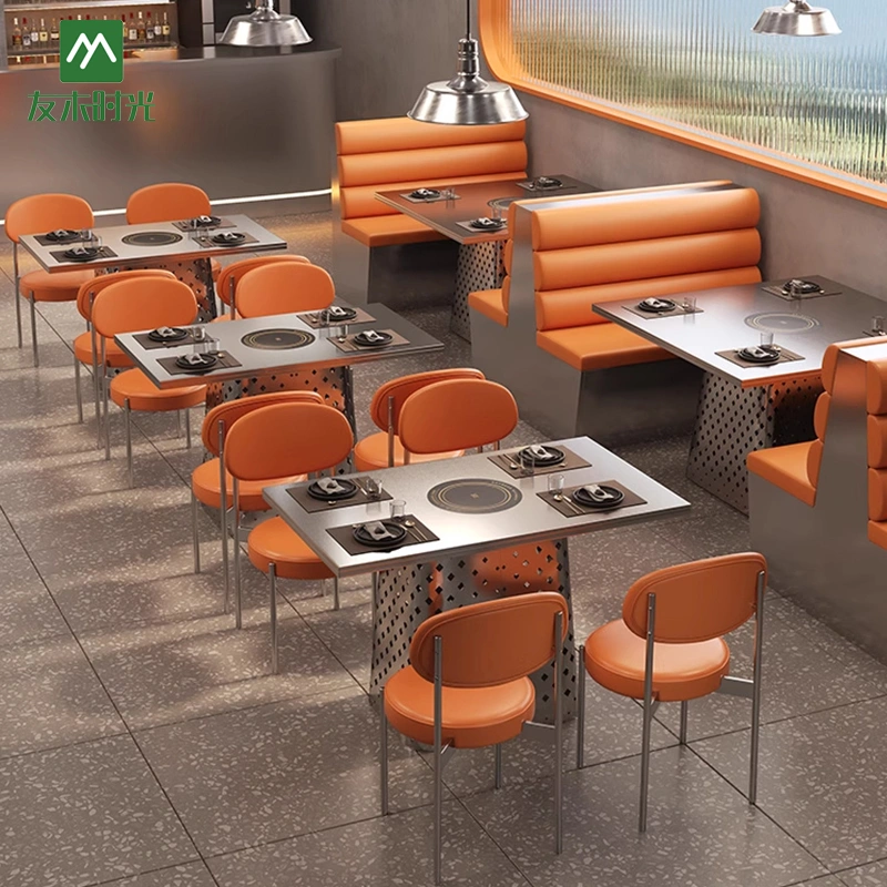 Electric Hot Pot Table Supply – Industrial Style Hot Pot Restaurant Furniture - Image 3