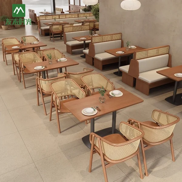 Wholesale Southeast Asian Style Restaurant and Cafe Wood Table and Chair Sets
