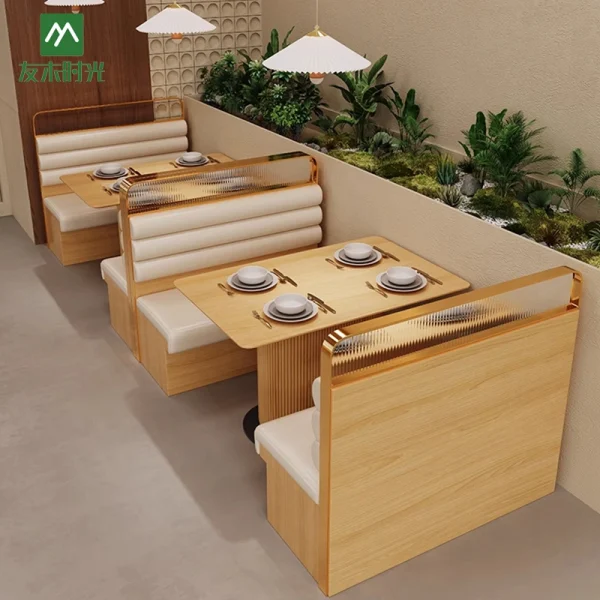 Factory Direct Supply Japanese-style Minimalist Restaurant Table and Chair Sets