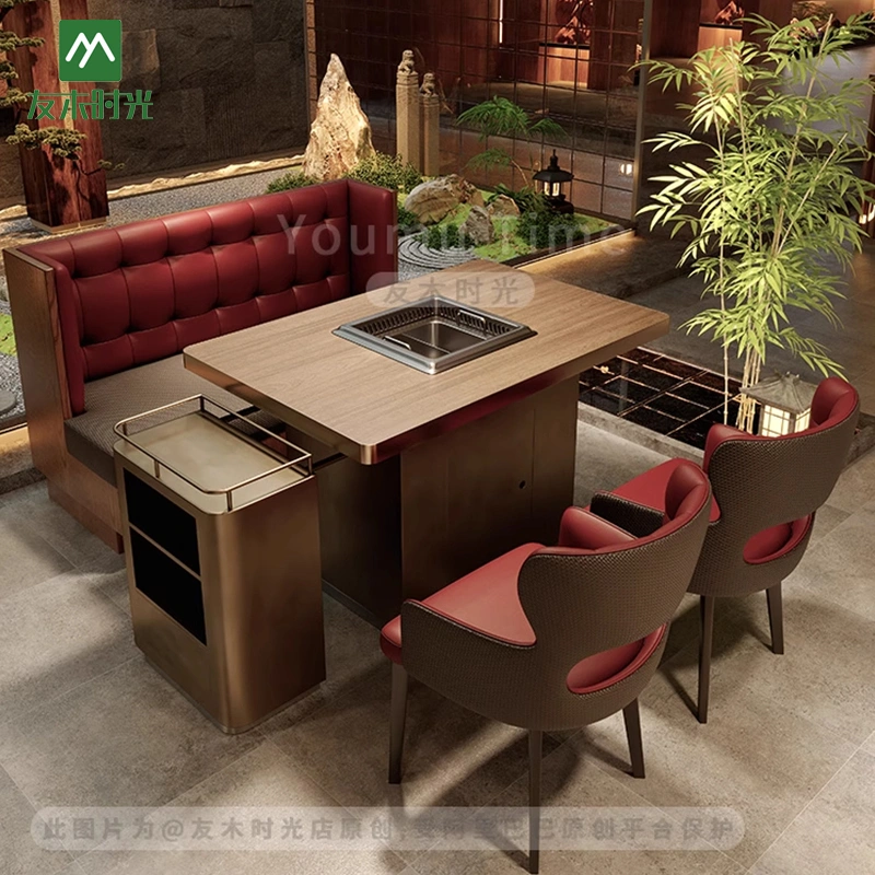 Wholesale Hot Pot & BBQ Table and Chair Set, with Built-in Induction Cooker - 图片 4